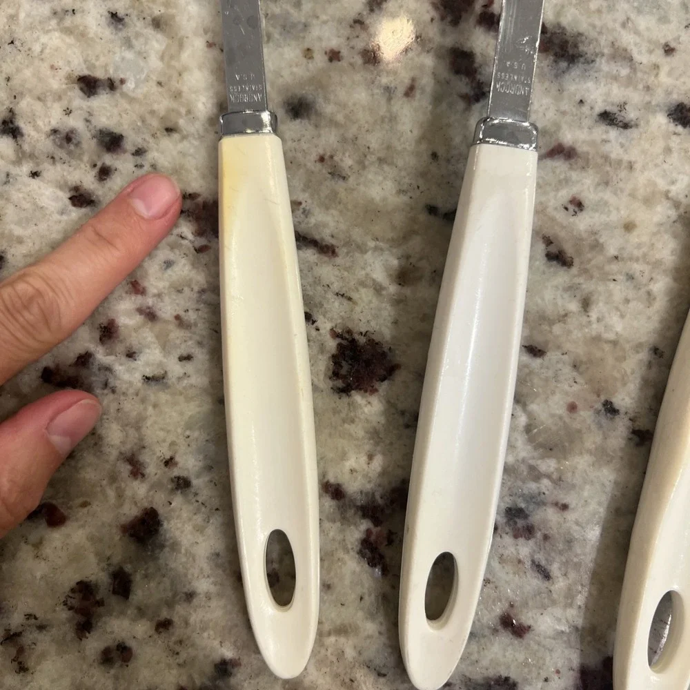 Vintage ANDROCK‎ Hearts Kitchen Utensils Spoon, Ladle, Meat Fork Cottagecore
